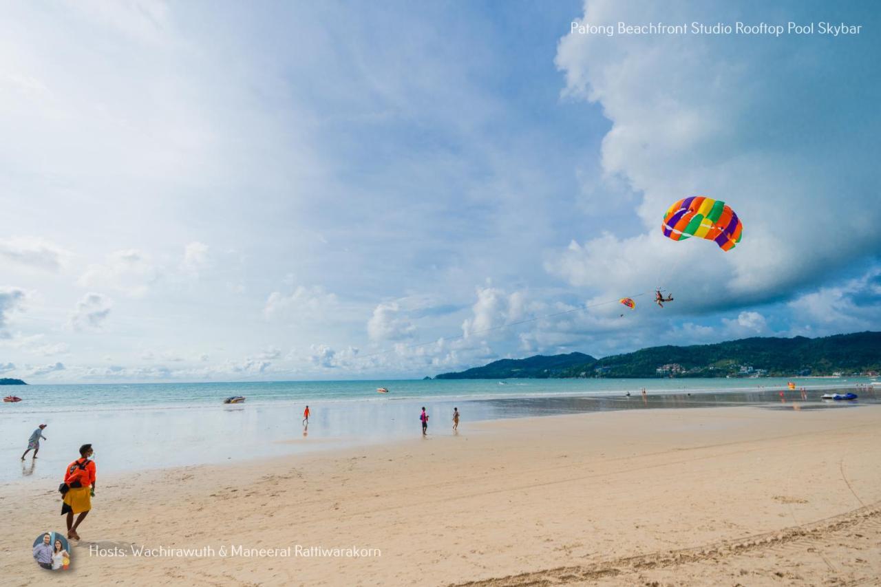 ✪✪✪✪✪ Patong Beachfront Studio Rooftop Pool Skybar 아파트 외부 사진