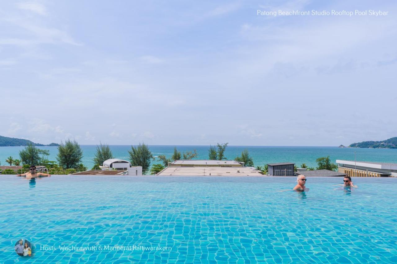 ✪✪✪✪✪ Patong Beachfront Studio Rooftop Pool Skybar 아파트 외부 사진