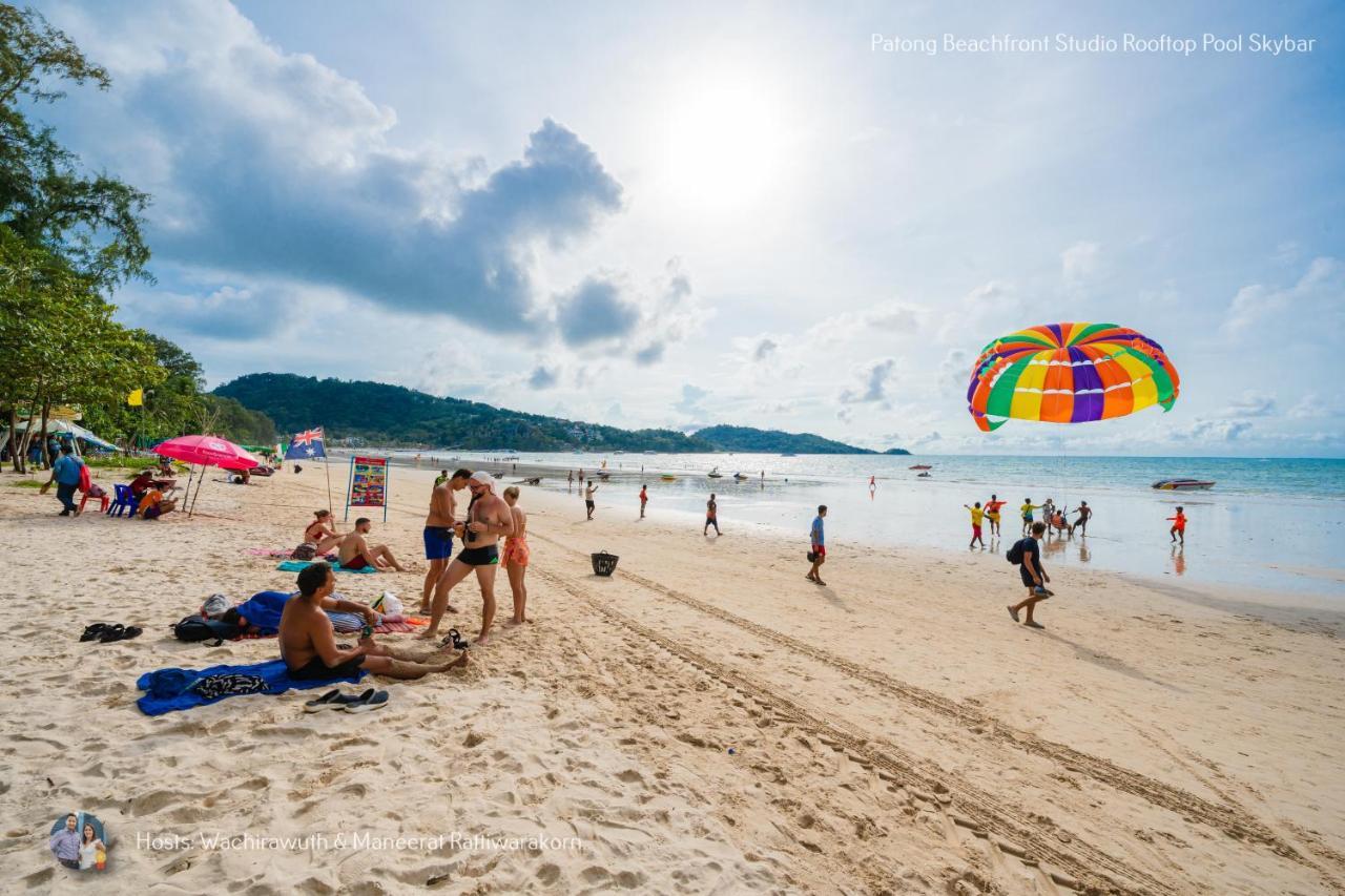 ✪✪✪✪✪ Patong Beachfront Studio Rooftop Pool Skybar 아파트 외부 사진