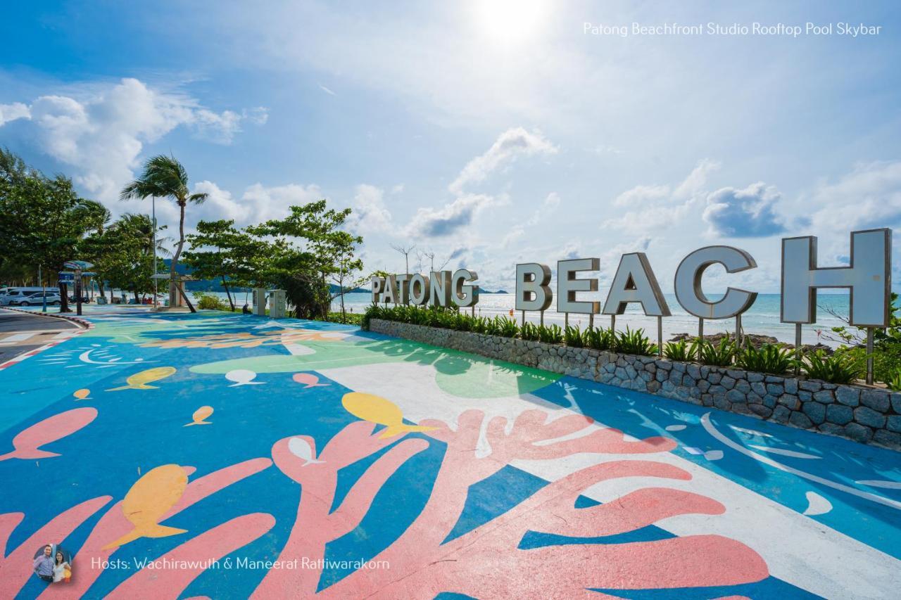 ✪✪✪✪✪ Patong Beachfront Studio Rooftop Pool Skybar 아파트 외부 사진