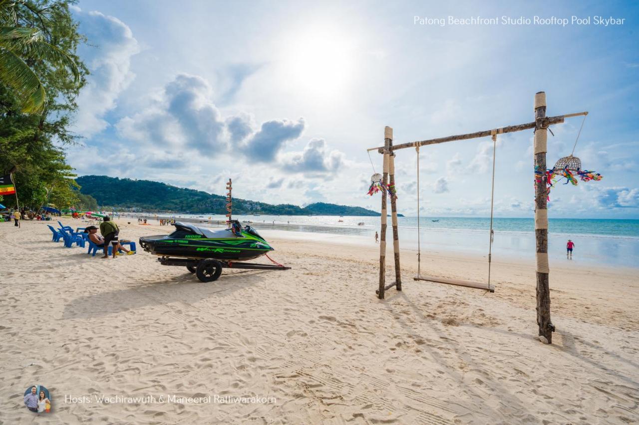 ✪✪✪✪✪ Patong Beachfront Studio Rooftop Pool Skybar 아파트 외부 사진