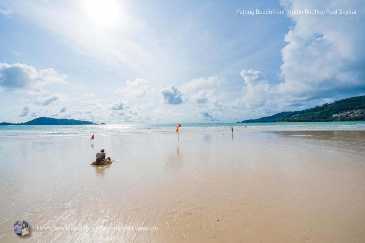 ✪✪✪✪✪ Patong Beachfront Studio Rooftop Pool Skybar 아파트 외부 사진